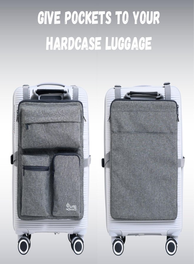 SUITEDNOMAD Luggage Harness for Carry On Bag, Over Suitcase Organizer with Storage Pockets and Laptop Sleeves, Slide On Adjustable Bag for Travel - Image 2